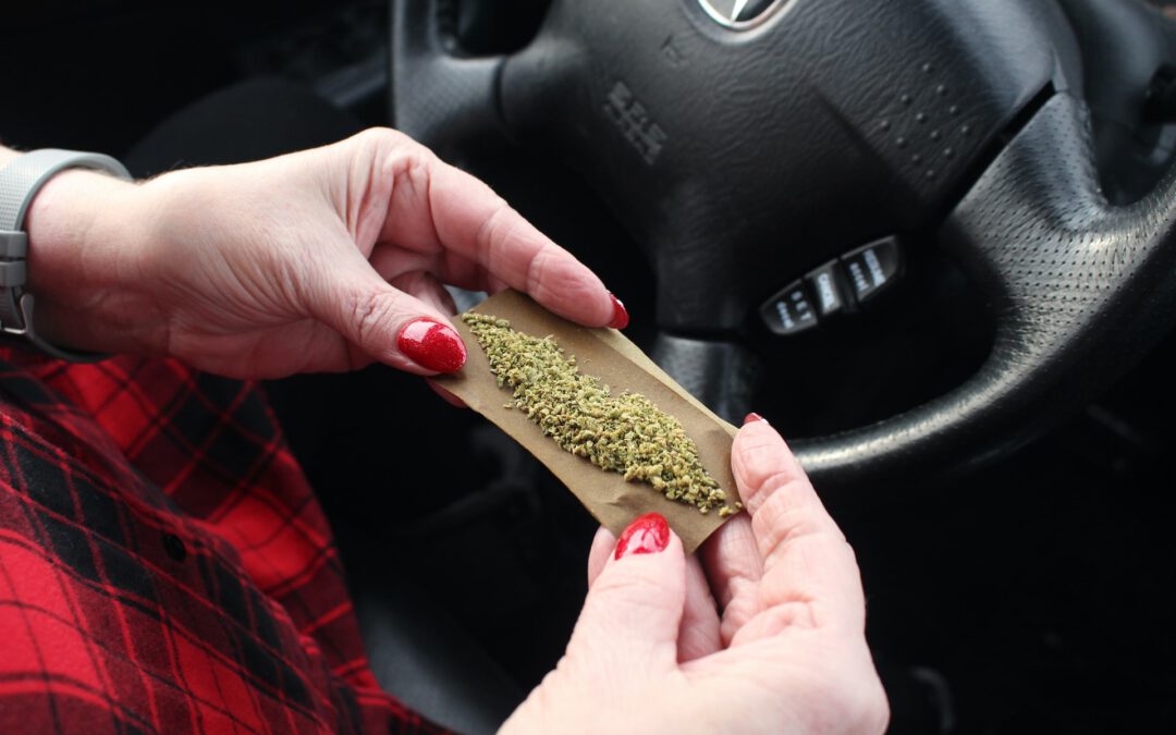 rolling joint in car